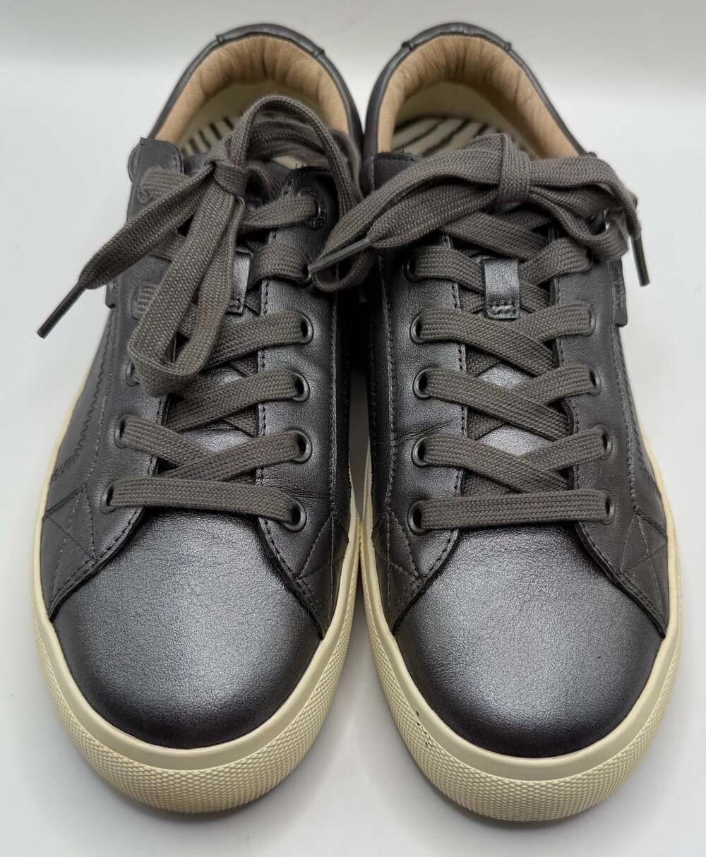 Taos Women's Plim Soul Lux Lace-Up Sneaker Pewter Leather PLX-13994A